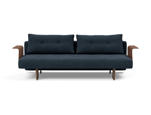 Innovation Living | Recast Plus Sofa Bed Full Size Walnut Arms - Innovation Living - 95-742050515-WOOD